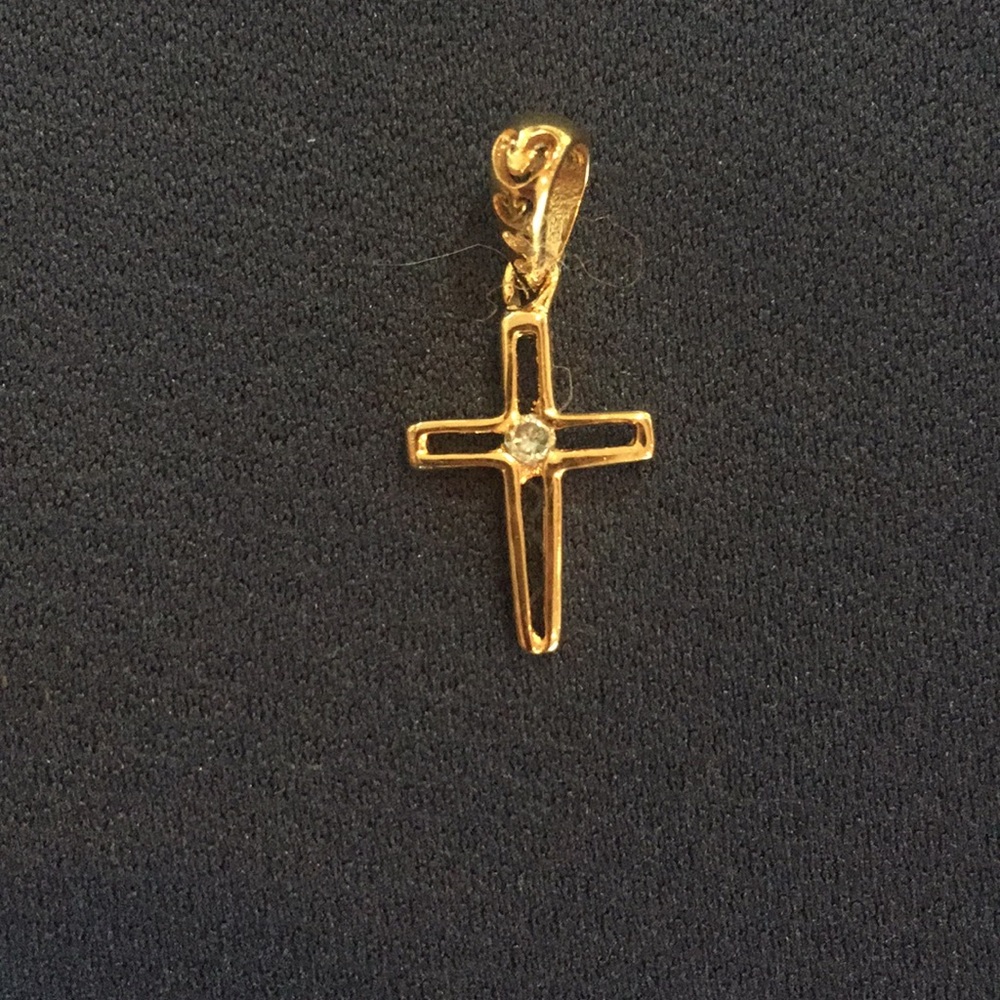 New Small Gold-Tone Cross